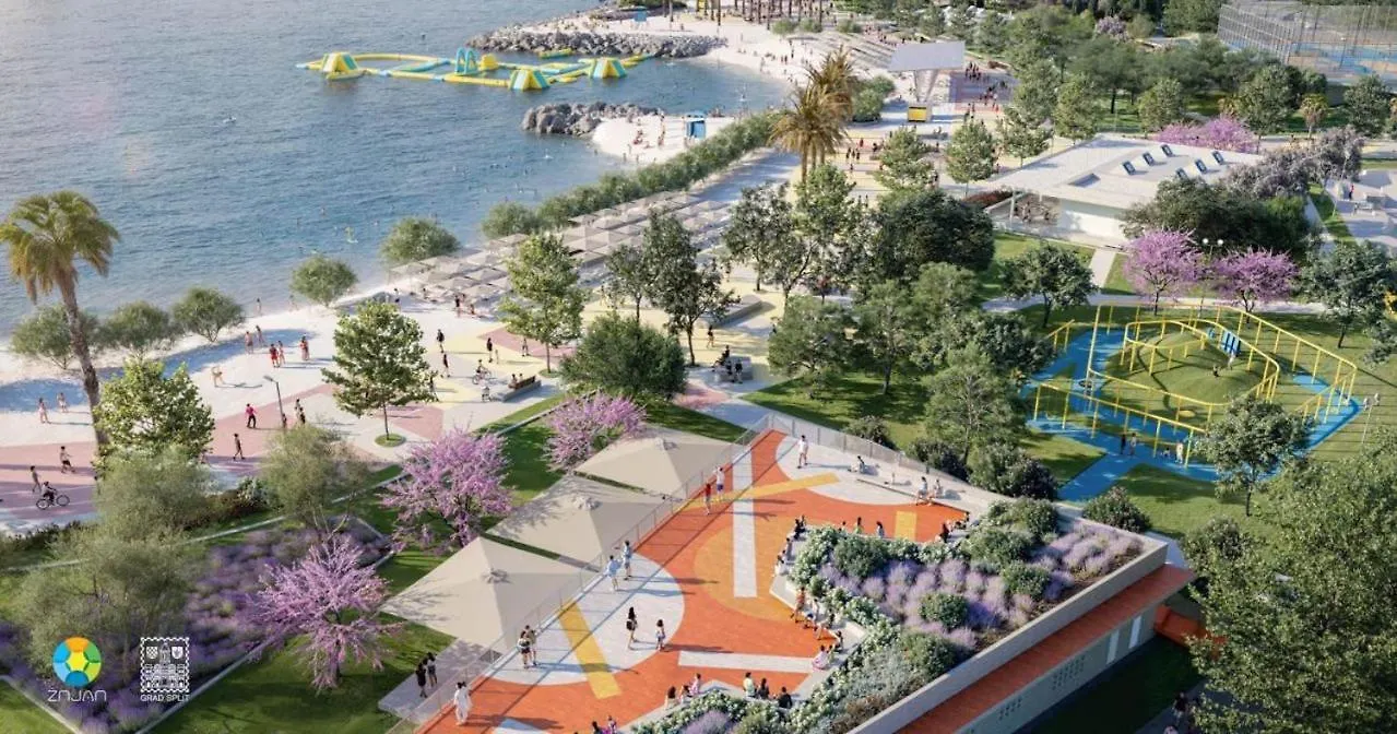 Split Znjan Beach Apartment With Parking